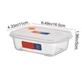 thumbnail image 3 of Clear Rectangular Plastic Food Storage Containers with Lids, Stackable Kitchen Pantry Organizers for Snacks Grains, 2 Sizes, 2-Pack, 3 of 6
