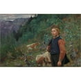 thumbnail image 3 of Christian Skredsvig 18x13 Black Modern Framed Museum Art Print Titled - The Poet Vinje as a Shepherd Boy (1887), 3 of 5