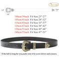 thumbnail image 6 of Women Leather Belts Ladies Vintage Western Design Black Waist Belt for Pants Jeans Dresses, 6 of 9