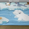 thumbnail image 6 of Ambesonne Animal Place Mats Set of 4, Polar Bears Seal Penguins, Standard Size, Sky Blue and White, 6 of 6