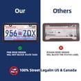 thumbnail image 3 of Carbon Fiber License Plate Frames, 2 Pack Black Plastic Car Plate Frame with Fasteners and Screws, Car Front and Rear License Plate Frame, Waterproof Plate Frame Print Carbon Fiber Pattern, 3 of 8