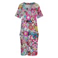 thumbnail image 3 of Vestido de bolsillo suelto con multitud de flores, vestidos para mujer, vestidos largos con velo, vestido elegante, 3 of 6