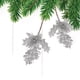 thumbnail image 4 of Paquete de 6 púas navideñas con purpurina en aerosol con flores artificiales, deja fruta para decoración navideña del hogar, 4 of 5