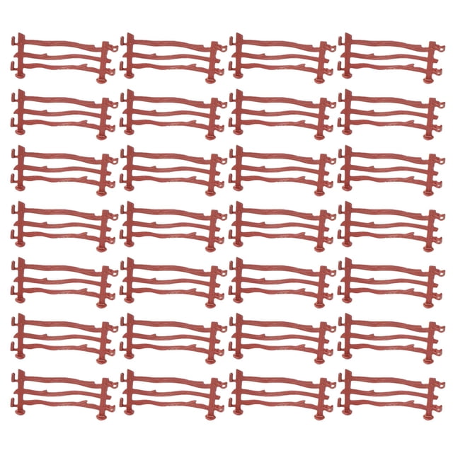Jouets de Clôture Miniatures Décoratifs Matériau PP Rouge Foncé 120Ensemble DIY pour Bac à Sable