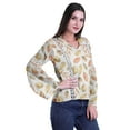 thumbnail image 2 of Moomaya Kurta Col Kurta Dentelle Détails Imprimé Manches Longues Tunique, 2 of 5