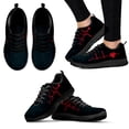 thumbnail image 1 of Chaussures de Soins Infirmiers pour Femmes à Semelle Souple Noire Design Étoile Rouge Imprimé EKG Espadrilles Confortables d'Été, 1 of 5