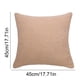 thumbnail image 3 of Funda de almohada decorativa | Funda de cojín de piel sintética con cremallera | Textura suave de osito de peluche | Cuadrada de 43 x 43 cm, 3 of 9