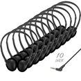 thumbnail image 1 of Ladont Auriculares para niños a granel para el aula escolar, paquete de 10, auriculares con cable para el aula para estudiantes, niños, niños pequeños, niñas y adolescentes (negro), 1 of 5