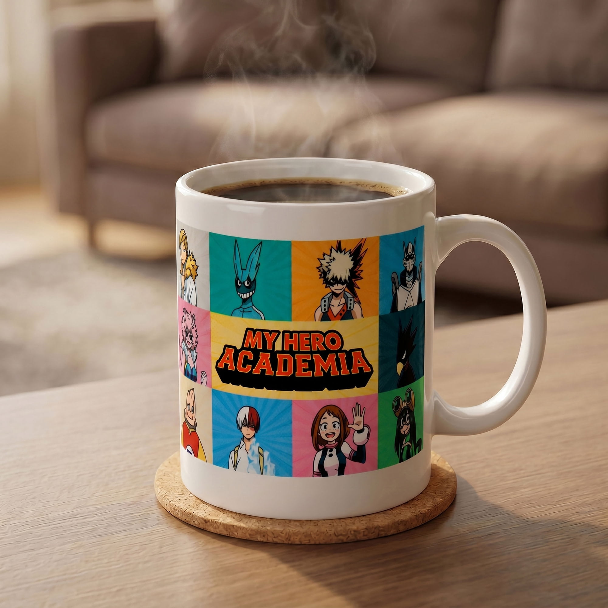 Pyramid America: My Hero Academia: Character Grid - 20oz Ceramic Mug - Coffee & Tea Cup, Microwave-Dishwasher Safe, Anime Fan Collectible, Licensed