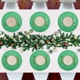 thumbnail image 6 of Round Placemats Plate Mats 15 Inch Non-Slip Heat Resistant Washable PVC Set Table Decoration for Kitchen Dining Light Green, 6 of 6