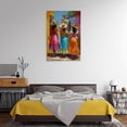 thumbnail image 2 of Arte Mural: Tres Mujeres con Sombreros en Pueblo Mexicano, Decoración para Hogar y Restaurantes, 2 of 7