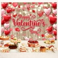 thumbnail image 2 of 10X6ft Valentine's Day Photography Backdrops, Vintage Rustic Wood Red Love Heart Valentine's Day Backdrops Decorations, Wedding Bridal Shower Wedding Anniversary Party Girl Birthday Decor Background, 2 of 5