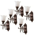 thumbnail image 3 of HONMEET Simulation Mini Lamp Mini House Wall Lamps Dark Red 5Pcs, 3 of 8