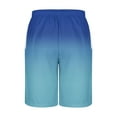 thumbnail image 5 of Deals YLSDY Board Short for Men Gradient Color Swimming Trunks Knee Length Sweatpants Summer Beach Casual Drawstring Shorts Blue XL, 5 of 5