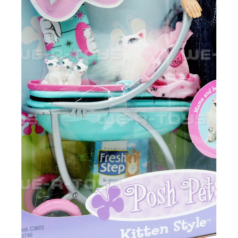 激レア Barbie Posh Pets Kitten Style サプライズ付 Mattel Barbie Posh Pets Kitten Style Doll Set 2003, No