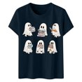 thumbnail image 3 of T-Shirts à Imprimé Floral à la Mode pour Femmes T-Shirt à Manches Courtes Superposition Manches Longues pour Célébration de Jour Haut à Col Roulé Manches Longues Col Rond pour Femmes, 3 of 3