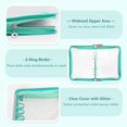 thumbnail image 2 of Artrylin Sticker Storage Organizer Binder A5 Reusable Collecting Book Zipper Album for Adult with Pocket Pages with 80 Pockets and Zipper Closure (Green), 2 of 6