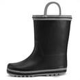 thumbnail image 4 of Kushyshoo Kids Rain Boots Black Waterproof Printed Rubber Boots with Handles Size 3 Big Kids Rain Boots, 4 of 5