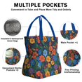 thumbnail image 3 of Pioneer Flower Drawstring Lunch Bag Women - Drawstring Lunch Bag Insulated for Work Office - Stain-Resistant Large Lunchbags for Women with Multi-Pockets, 3 of 6