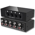 thumbnail image 1 of Interruptor de audio FlyRoadUp 4 entradas 1 salida A/B Aux 3.5 mm + RCA L/R, 1 of 7