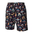 thumbnail image 2 of Yiaed Mushroom Doodle Print Men's Swim Trunks with Lining Quick Dry Sports Shorts Beach Shorts Boardshorts-Large, 2 of 5