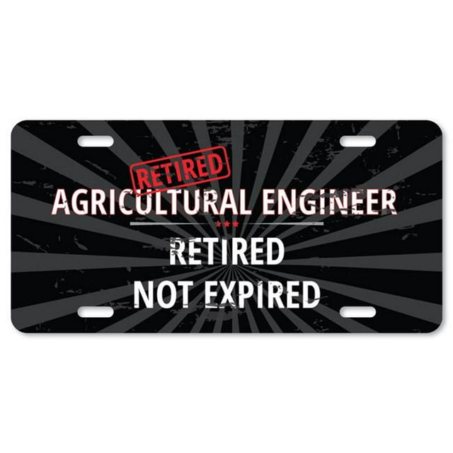 SignMission A-LP-RET-Agricultural-Engineer Aluminum License Plate - Retired Agricultural Engineer