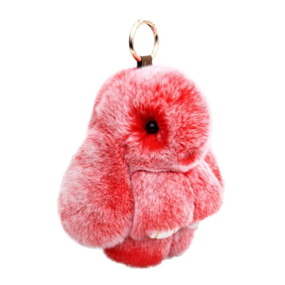 Bunny Keychain, Christmas Bunny Keychain, Cute Bunny Keychain for Women Keyrings & Keychains, Handmade Soft Bunny Pompom Keychain, Bunny Keychain Plush for Bags,phones,keys