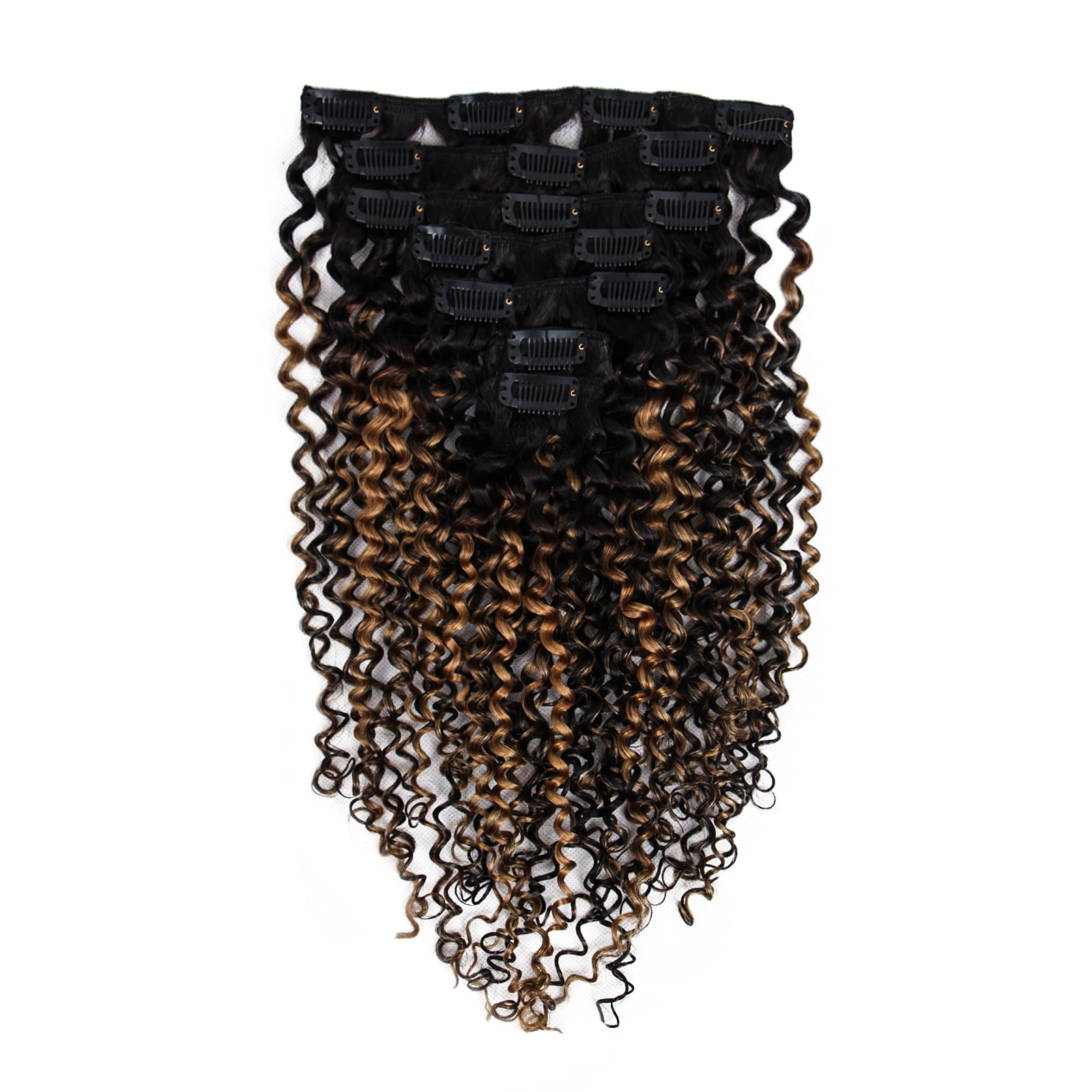 100% Human Hair Wig Curly 18" TP1B/27 Blonde Hair Heat Resistant Bleachable