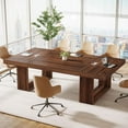 thumbnail image 5 of 8FT Large Conference Table for 10 People, Business Style Seminar Tables with 2 Cable Grommets, 5 of 7