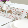 thumbnail image 4 of Yayeee Table Runner 90 inches Long Home Kitchen Dinning Party Decoration, Red Nordic Christmas House, 4 of 7