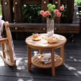 thumbnail image 2 of Cambridge Casual  Sherwood Teak Patio Side Table Natural 24" - Plantation Teak, 2 of 5