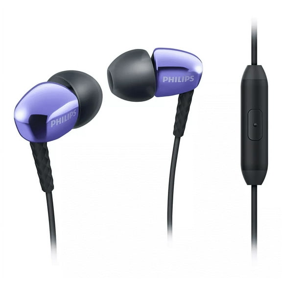 Philips SHE3905PP - Mobile Headsets (Binaural, Black, Purple, in-Ear, Wired, 20 Mw, 3.5 mm (1/8")