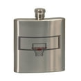 thumbnail image 1 of KuzmarK 6 oz. Stainless Steel Pocket Hip Liquor Flask - Basketball Hoop, 1 of 1