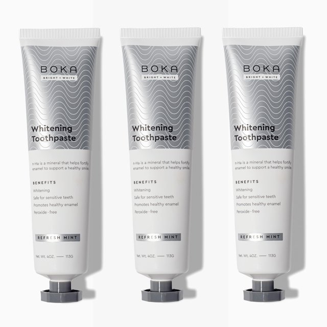 Pasta de dientes Boka Nano Hydroxyapatite Remineralize 120 ml, paquete de 3