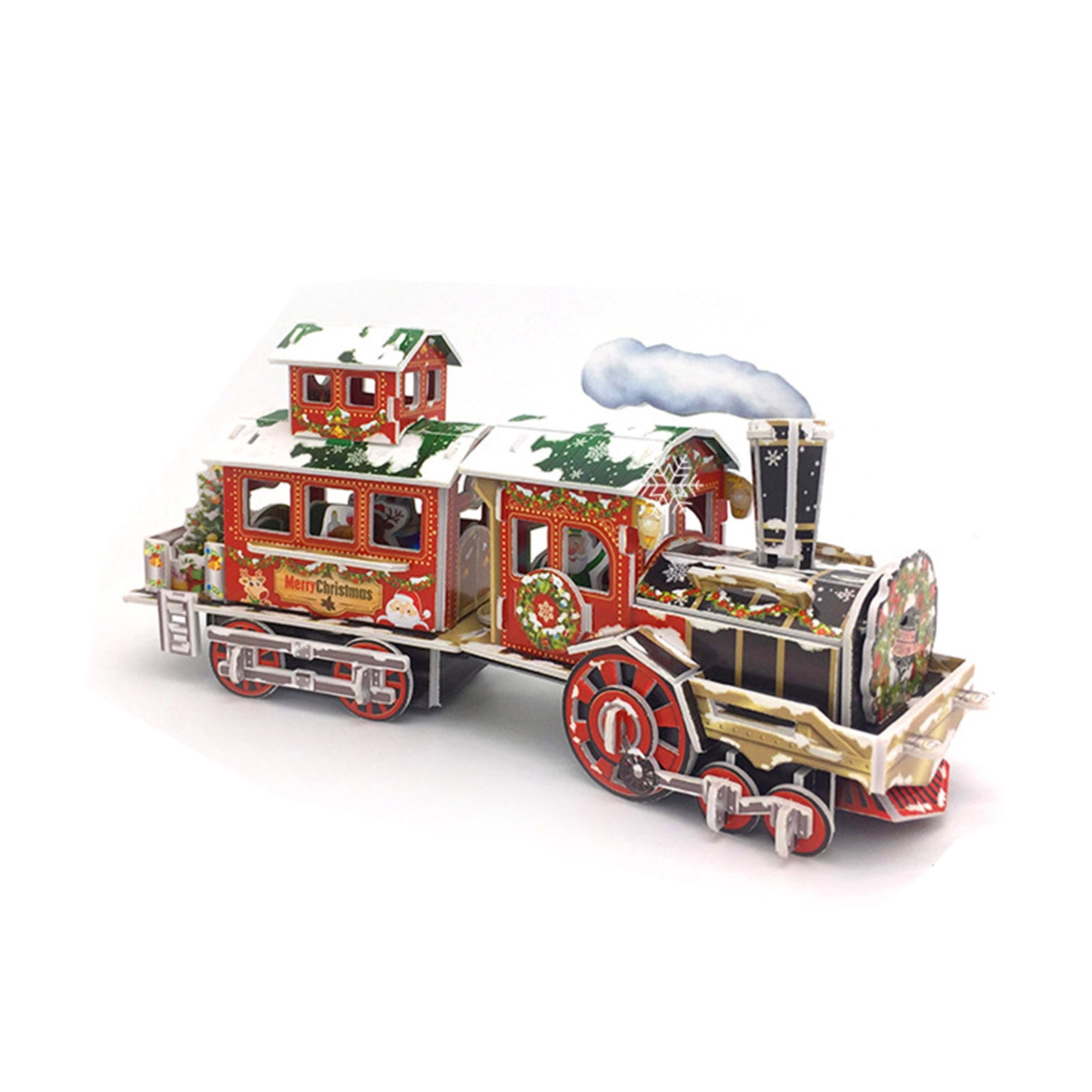 3d train puzzle