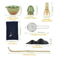 thumbnail image 3 of LIZHOUMIL Matcha Whisk Set 7-Piece, Ceramic Bowl, Bamboo Tools, Green Glaze Design, 3 of 7