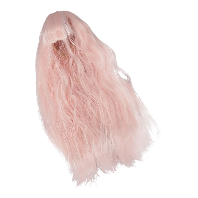 Poupée, Grand Volume de Cheveux et Texture Brillante Poupée Articulée avec Frange Élasticité Remplacement de Poupée Fournitures de Fabrication de Poupée Fille Faite à la Main