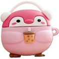 thumbnail image 1 of Estuche para Airpods de 3.ª generación (2021), nuevo, 3D, de silicona, bonito, divertido, dibujos animados, kawaii, moda, Boba Tea Cover con llavero para niños, adolescentes, niños y niñas (Bob), 1 of 5