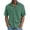 Green, variant on Men's Short Sleeve Button Down Shirt, Cotton Solid Color Textured Pleated Casual Shirt, Lightweight Loose Fit Beach Vacation Top for Men, Double Layer Crinkle Shirt Beige L