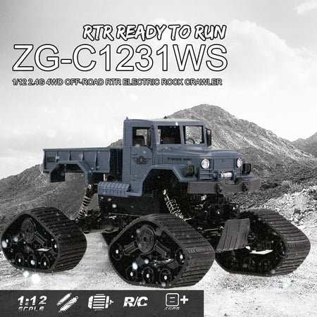 ZEGAN ZG-C1231WS 1/12 2.4G 4WD Off-road RTR RC Military Car Electric Snow Rock Crawler for