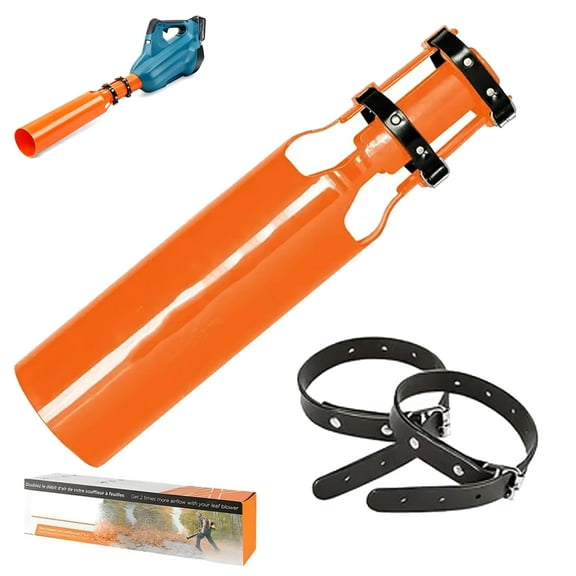 Leaf Blower Attachment - Leaf Blower Air Booster, Turbo Nozzle Extension Boosts Speed & Power, Universal Fits All 2-4 in Circular Nozzle Blowers for Yard, Lawn, and Driveway Cleanup