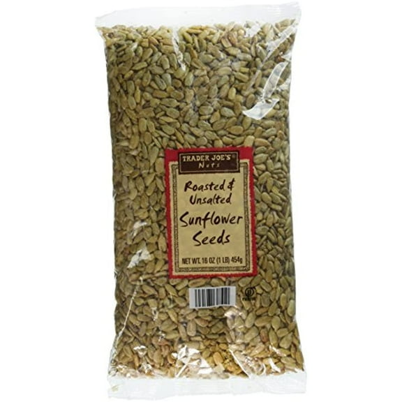 2 Pack TJ Roasted & Unsalted Sunflower Seeds 16 Oz Net Wt