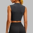 thumbnail image 5 of Bibifish Womens Tank Tops Neck Sleeveless Side Split Hem Workout Camisoles Cropped Fitted Summer Sleeveless Shirts, 5 of 6