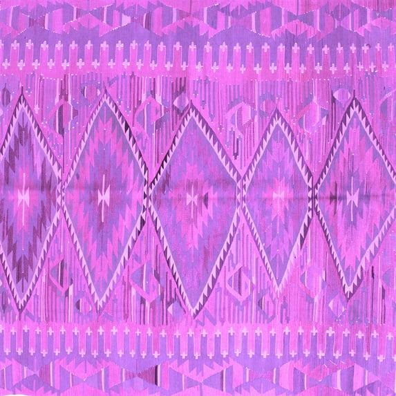 Ahgly Company Indoor Square Southwestern Purple Country Area Rugs, 3' Square