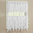 thumbnail image 2 of Chic Sheer Voile Vertical Ruffled Tier Window Curtain Valance or Tier, 2 of 5