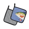 thumbnail image 2 of Carolines Treasures 8534PTHD Rainbow Trout on Blue Pair of Pot Holders , 7.5HX7.5W, multicolor, 2 of 2