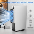 thumbnail image 4 of Upgraded PS5 Cooling Fan with LED Light,Quiet and Efficient Cooling System for PS5 ,2 Fan Speeds,3 Small Fans,USB 3.0 Port Compatible with PS5 Digital & Discs Edition,Not for PS5 Slim and New PS5 Pro, 4 of 9