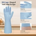 thumbnail image 2 of Rubber Kitchen Dishwashing Gloves - 4 Pairs Reusable , Flexible and Durable & Non-slip Cleaning Gloves, Great for Kitchen, Bathroom, Laundry (Pink+Green+Blue+Grey), 2 of 4