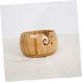 thumbnail image 4 of Knitting Bowl with Lid Crochet Storage Yarn Holder with Lid Bamboo Yarn Bowl Knitting Supplies Yarn Ball Storage with Lid Crochet Browl Bamboo Bowl to Weave Wooden, 4 of 5