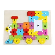 Animal Letters Block Toys Abc Animal Puzzle Traning Memory Thinking Ability Cartoon Abc Puzzles Block Toy for Boys Girls Preschool Toy Gift Train